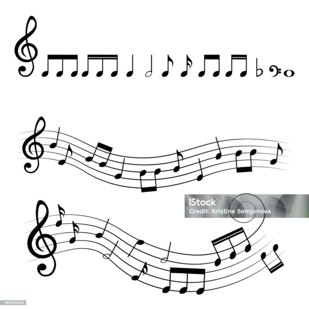 Music Elementys Vector Set Of Music Notes And Musical Elements Vector Illustration Stock ...