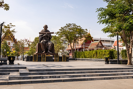 The Somdet Phra Phutthachan Statue near Wat Rakhang Bangkok Thailand