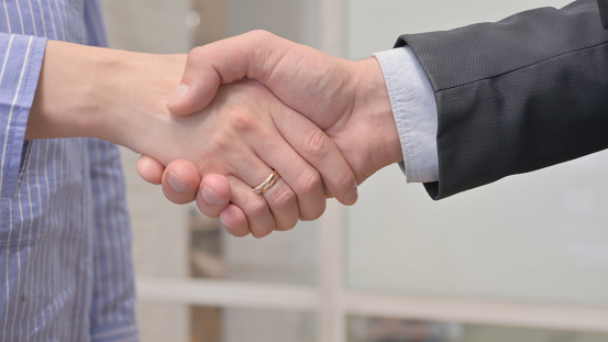 Close Up of Business People Shaking Hand