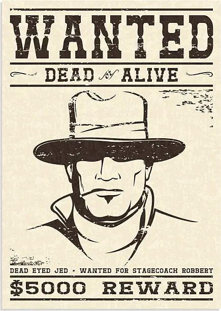 Vector illustration of Wanted Poster