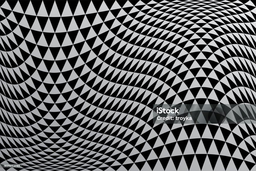 Triangle Pattern Adstract Abstract Triangles Pattern And Wavy Background With 3d Illusion And ...