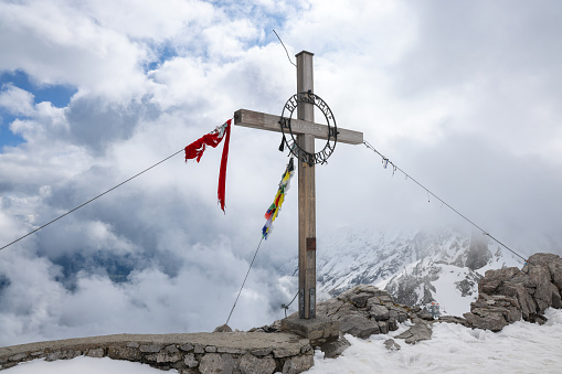 The summit cross of the popular excursion destination \