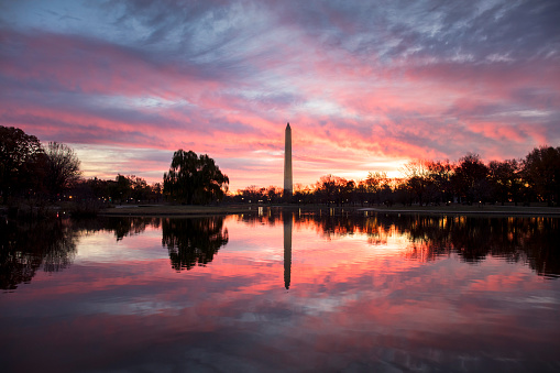 The Washington Monument by twilight, Washington DC