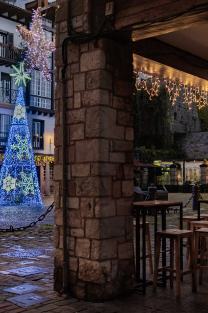 istock Hondarribia's festive square: winter charm, lights. 1831145851