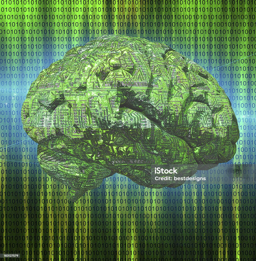 Electrónica cerebro - Foto de stock de Cable libre de derechos