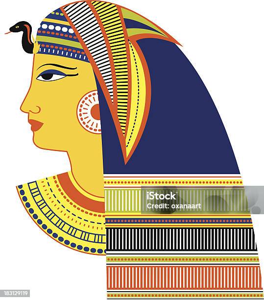 Faraone Egiziano Antico Testa - Immagini vettoriali stock e altre immagini di Egitto - Egitto, Cultura egiziana, Cleopatra