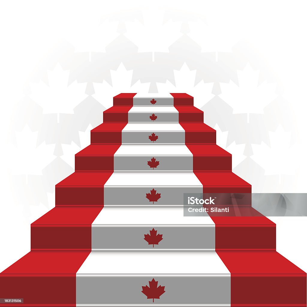 O estilizadas escada.  Bandeira do Canadá - Royalty-free Abstrato arte vetorial