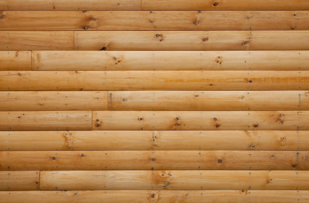 Log Cabin Siding stock photo