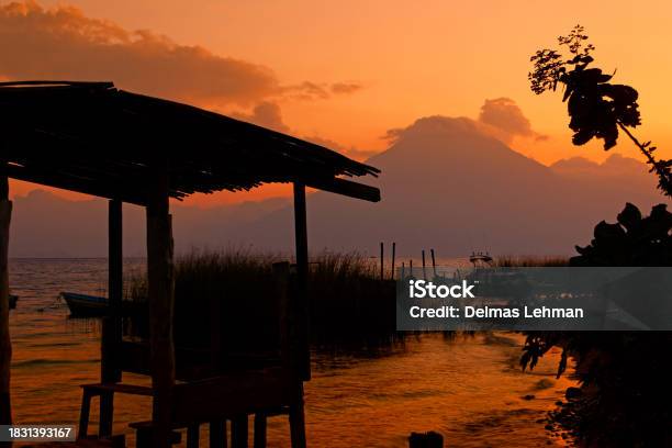 Sunset On Lake Atitlan Guatemala Stock Photo - Download Image Now - Backgrounds, Beauty, Central America