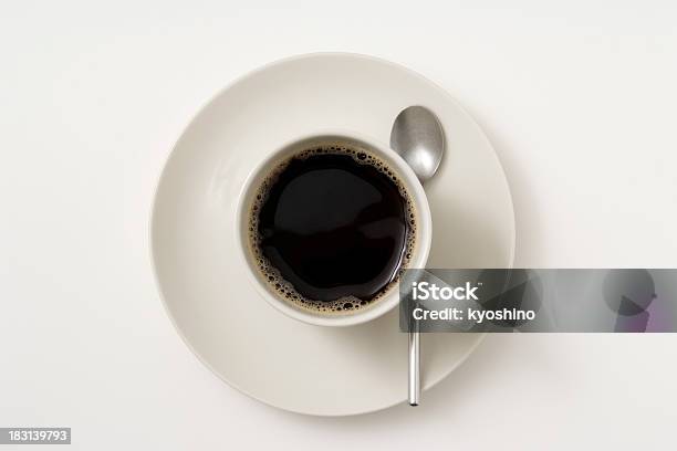 絶縁ショットのコーヒーを白背景 - コーヒーのストックフォトや画像を多数ご用意 - コーヒー, 俯瞰, 真俯瞰