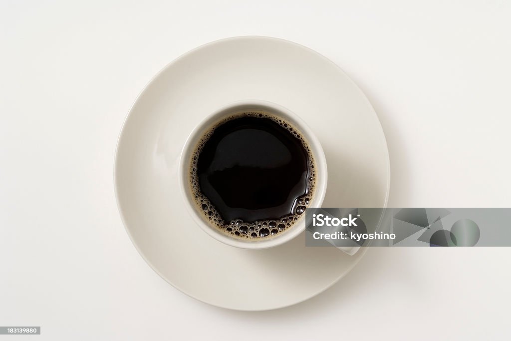 絶縁ショットのコーヒーを白背景 - エスプレッソのロイヤリティフリーストックフォト