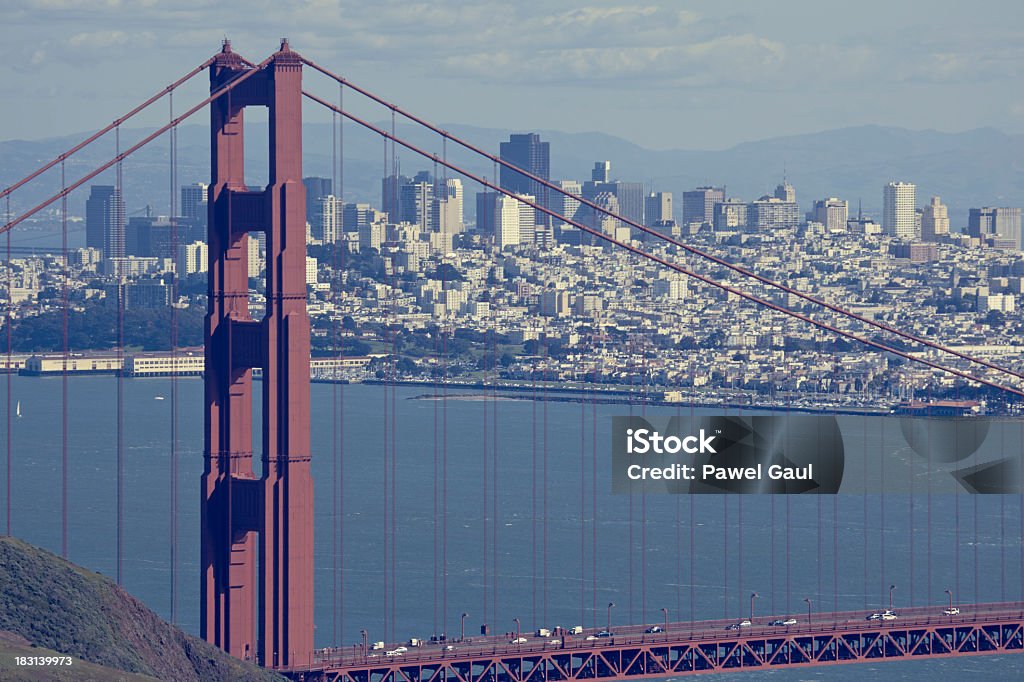 Ретро Мост Золотые ворота в Сан-Франциско - Стоковые фото Без людей роялти-фри