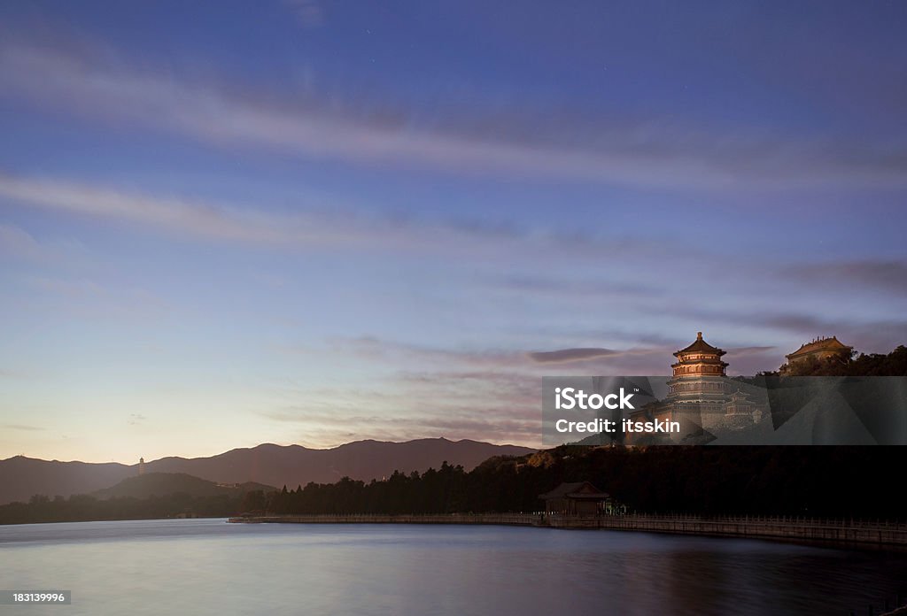 Summer palace Yiheyuan Beijing China Summer palace Beijing ChinaIncredible China. Long exposure. Dramatic colors. Architecture Stock Photo