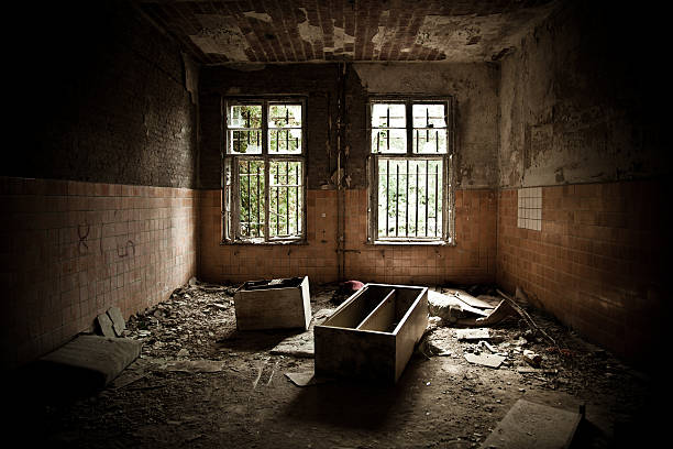 istock Abandoned Ruined Storage Room With Rusty Furniture 183140340