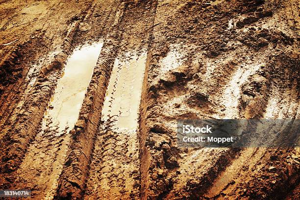 Muddy Track Stock Photo - Download Image Now - Horizontal, Messy, Mud