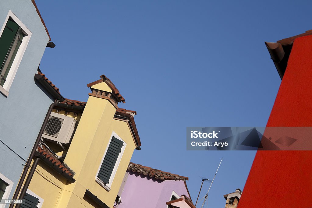 Colorfull case in Isola di Burano (Venezia, Italia - Foto stock royalty-free di Architettura