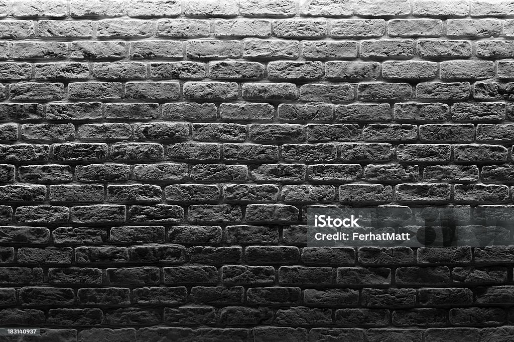 Ladrillo Wall.White y negro - Foto de stock de Abstracto libre de derechos