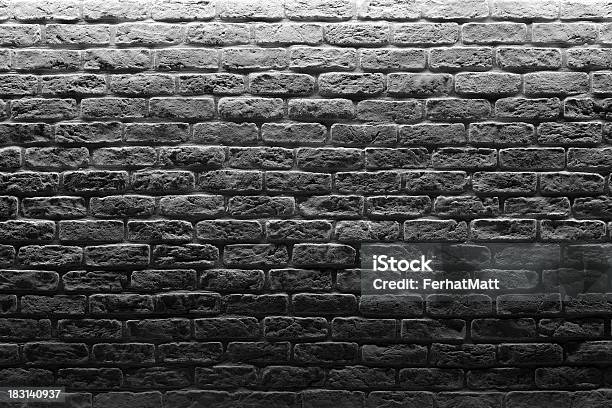 Ladrillo Wallwhite Y Negro Foto de stock y más banco de imágenes de Abstracto - Abstracto, Arquitectura exterior, Colores