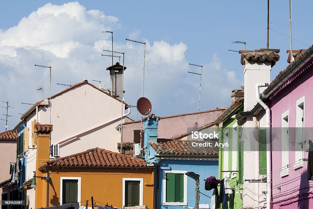 Colorfull case in Isola di Burano (Venezia, Italia - Foto stock royalty-free di Architettura