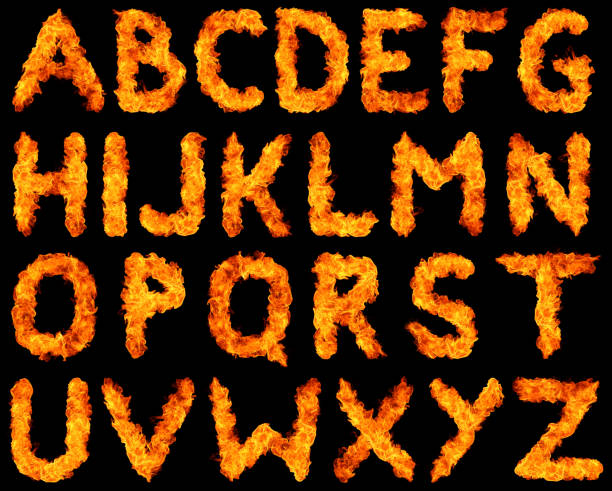 burning アルファベット xxxl - letter t letter a alphabet capital letter ストックフォトと画像