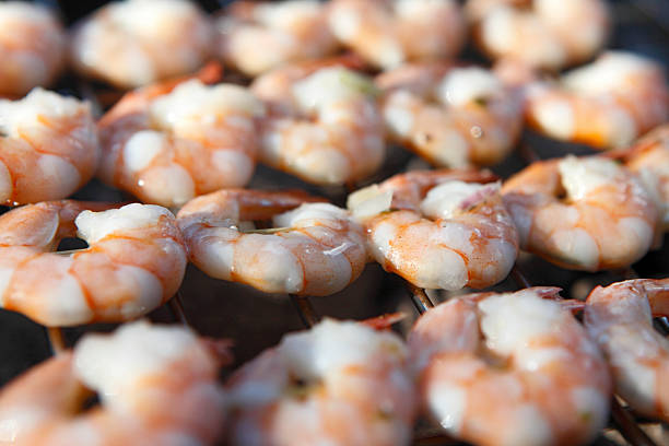 istock shrimp skewers on a grill 183142531