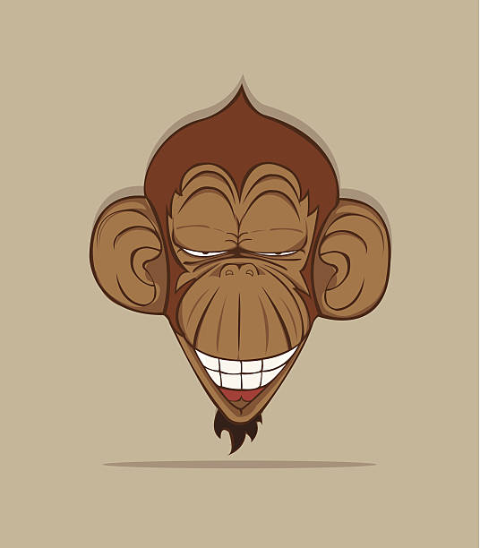 Cartoon Monkey Head Illustration Stock Illustration - Download Image Now -  Ape, Embracing, Monkey - iStock