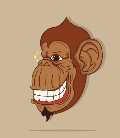 Cartoon Monkey Head Illustration Stock Illustration - Download Image Now -  Animal, Ape, Banana - iStock