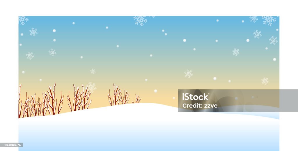 Paysage hivernal - clipart vectoriel de Arbre libre de droits