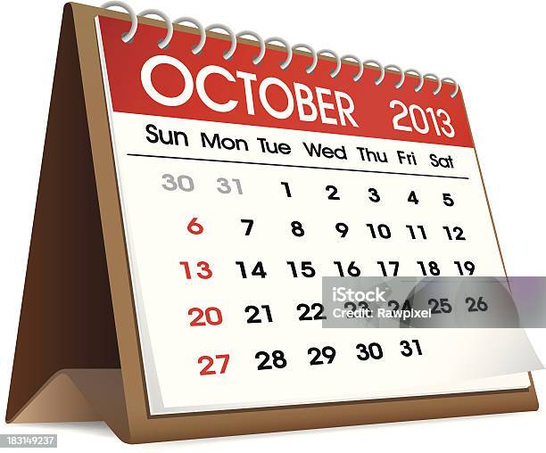 ベクトル 2013 年 10 月のカレンダー - 2013年のベクターアート素材や画像を多数ご用意 - 2013年, アイコンセット, イラストレーション