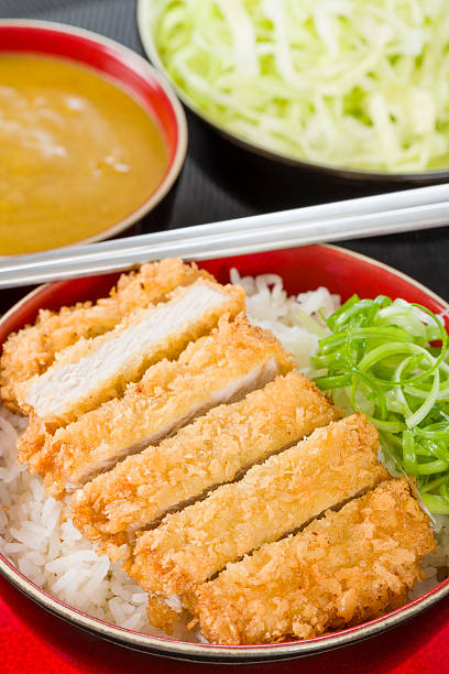 tonkatsu (豚カツ) - food elegance cutlet restaurant imagens e fotografias de stock