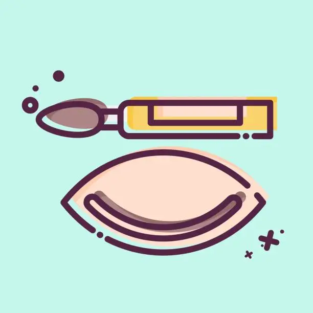 Vector illustration of Icon Eyeliner. related to Cosmetic symbol. MBE style. simple design editable. simple illustration