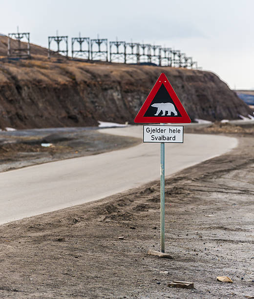 Svalbard Sign stock photo
