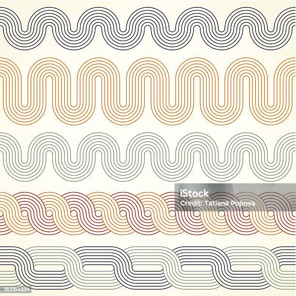 Retro Pattern Side Border Retro Borders Stock Illustration - Download Image Now - Pattern ...