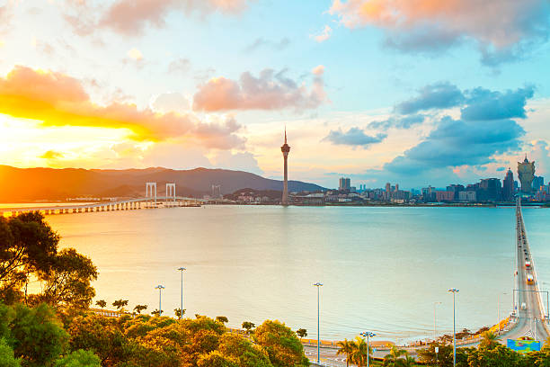 Macau city at sunset