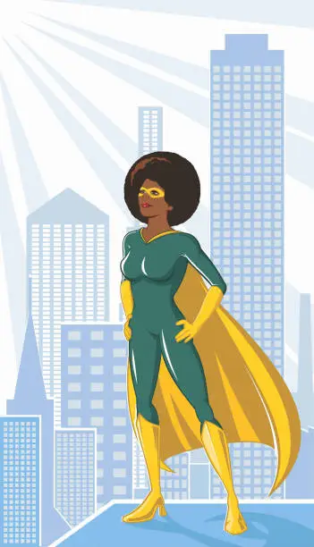 Vector illustration of SuperHeroine