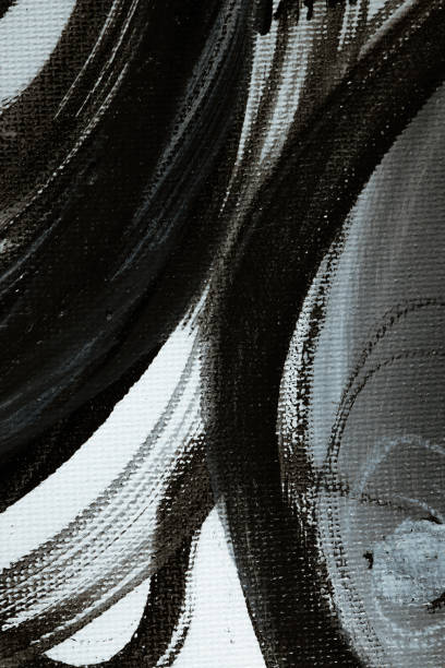 istock Dark brush strokes on a textured canvas. 1831545647