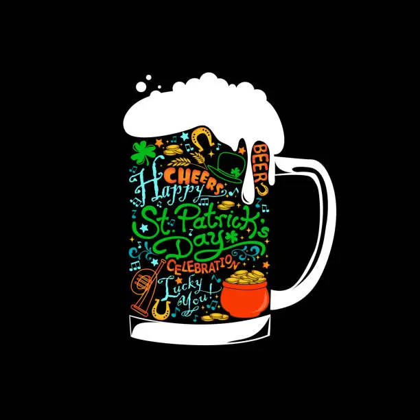 Vector illustration of St. Patricks Beer