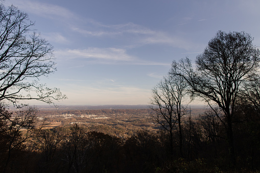 Autumn View Over Chattanooga, Tennessee During Thanksgiving Week in the Fall of 2023