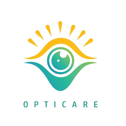 medical eye care icon vector concept design template web