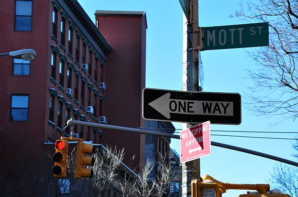 istock One Way sign, New York 183160544