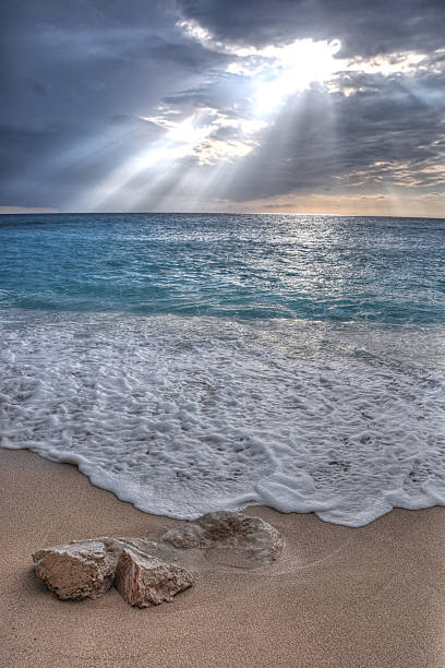 istock Volumetric light over Porto Katsiki beach,Lefkada 183160606