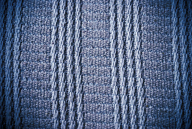 Blue woven striped material background or texture Blue woven striped material background or texture interlace format stock pictures, royalty-free photos & images