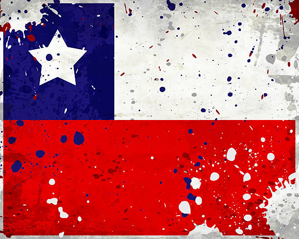 istock Grunge Chile flag with stains 183165006