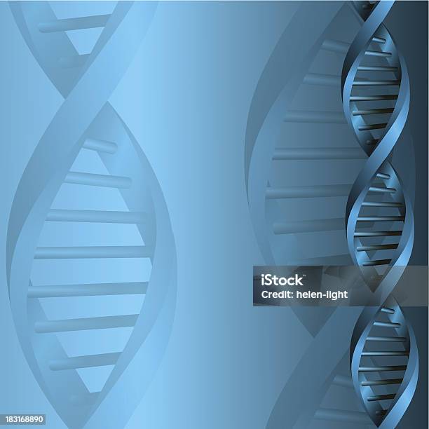 Fundo De Estrutura De Molécula De Dna - Arte vetorial de stock e mais imagens de ADN - ADN, Abstrato, Ampliação