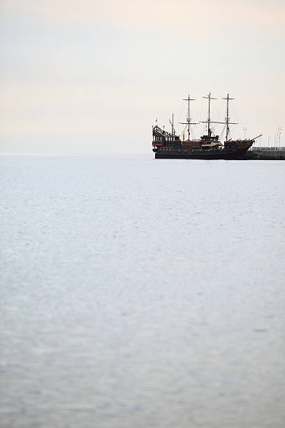 istock pirate ship on the water of Baltic Sea 183169372