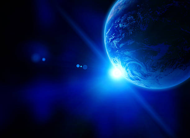 istock earth against the sun in space 183169591
