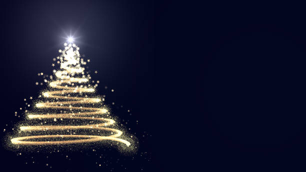 istock Christmas Card with Copy Space on Dark Blue Background 1831705094
