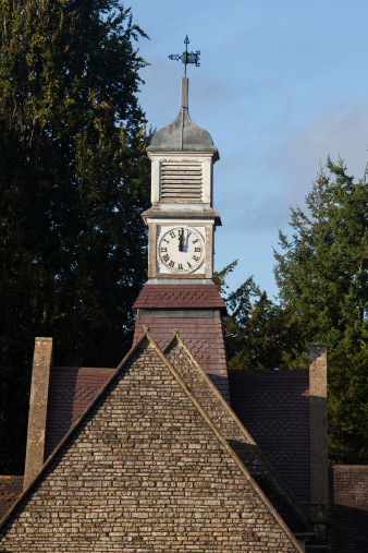 Pitched Roof with clock tower