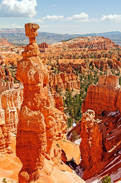 dramática de canyon ao longo de um caminho - red rocks rock canyon escarpment imagens e fotografias de stock