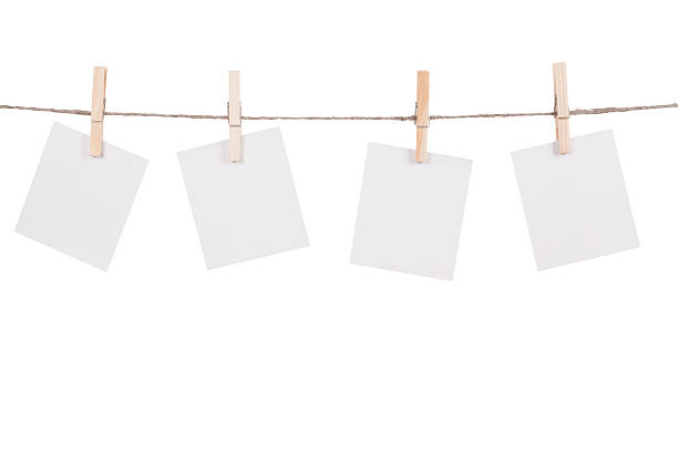 istock Blank instant photo hanging on the clothesline 183171998